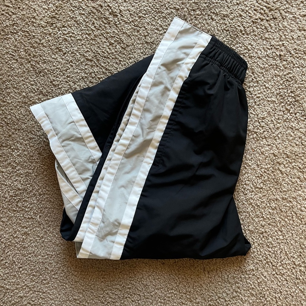 Nike Black and White Sweatpants with Bold Side Stripe